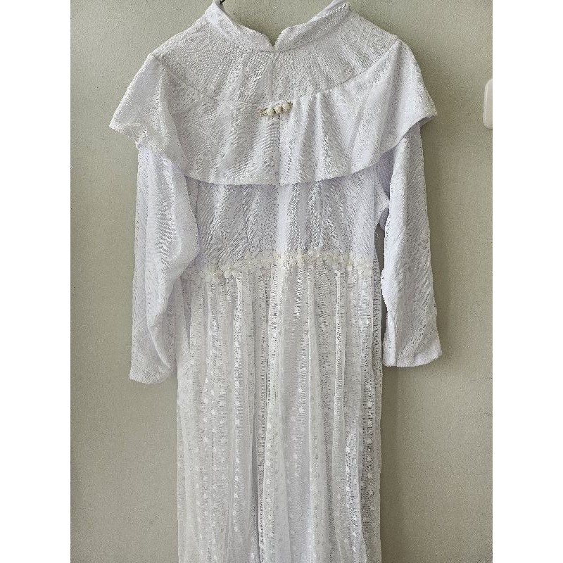 NEW GAMIS MAXI MIDI WANITA TILE PUTIH WHITE DRESS