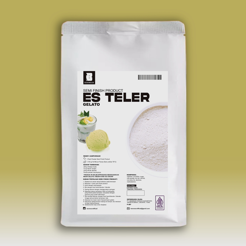 

BENMEER GELATO Semi Finish Product (Custom) Es Teler - Batch 2,7kg