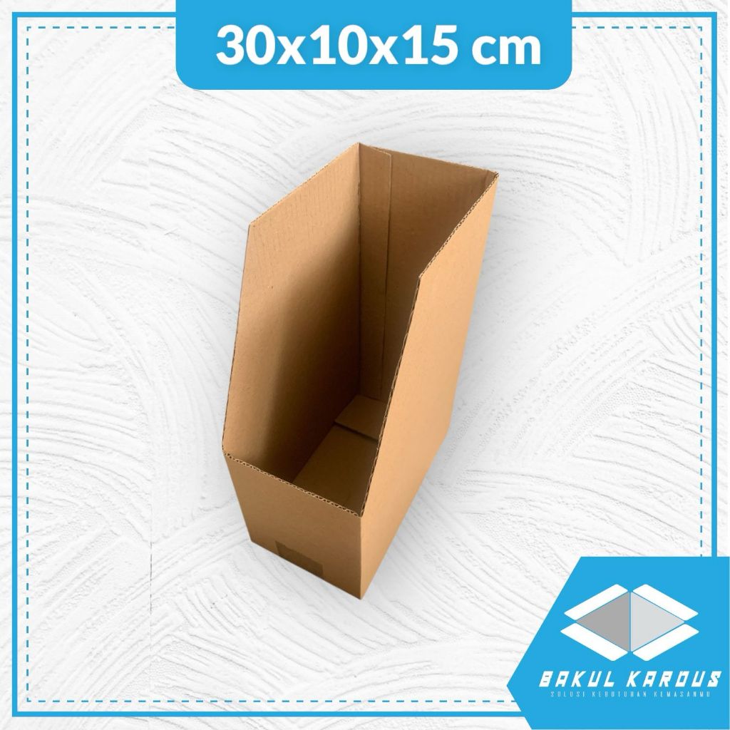 

kardus model bin box file ukuran 30x10x15 cm - partisi rak barang