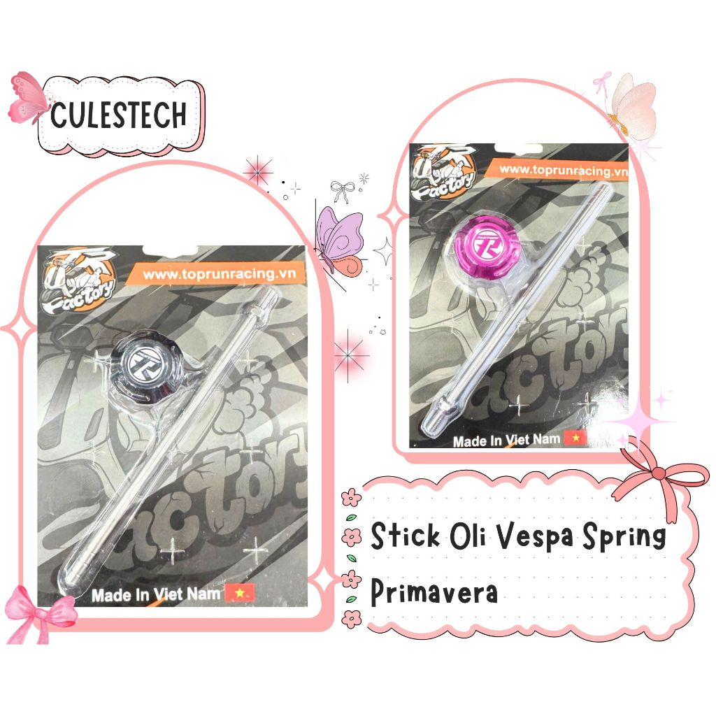 Stick Oli Vespa Sprint Primavera TOPRUN Racing Asli