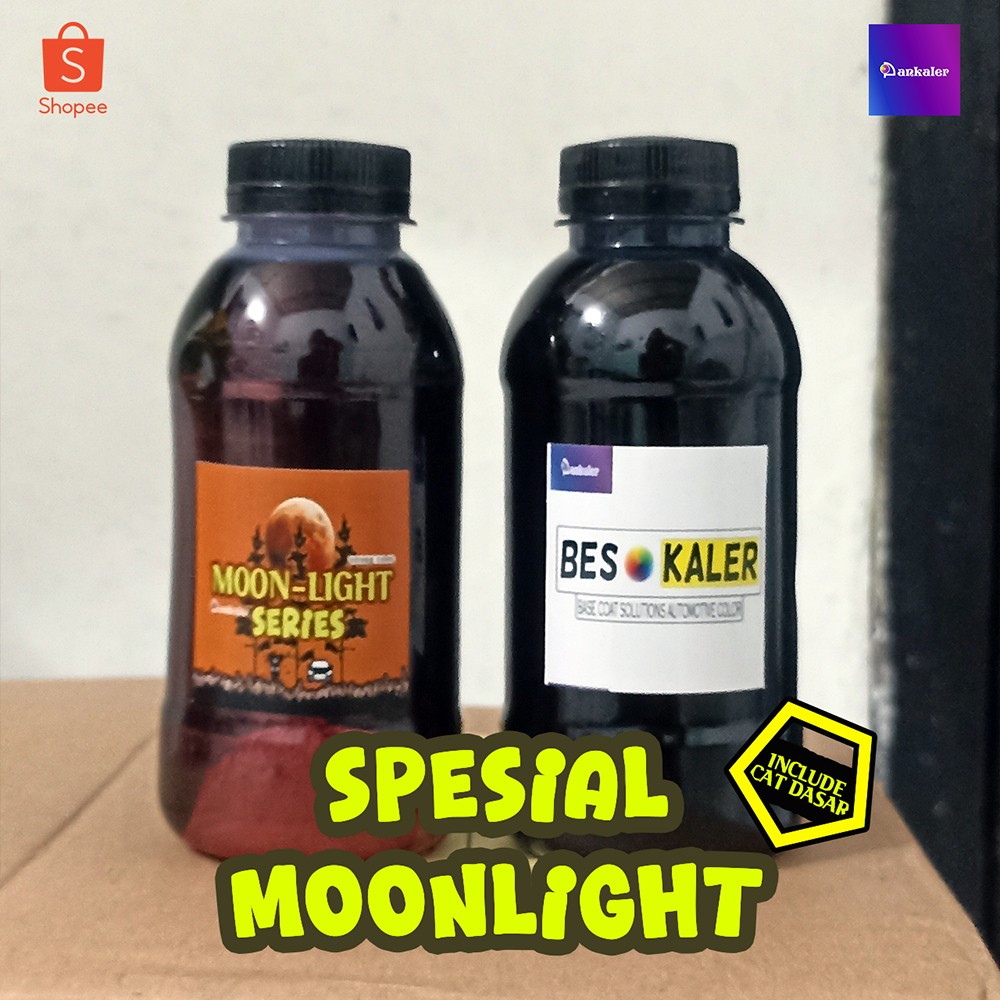 Pankaler Cat Hitam Lembayung NC Paket Spesial Moonlight Red Motor Car Paint Color