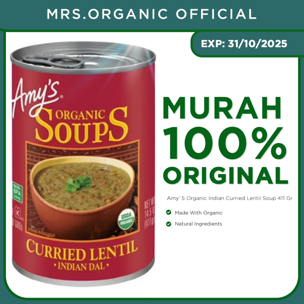 

Amy`S Organic Indian Curried Lentil Soup 411 Gr