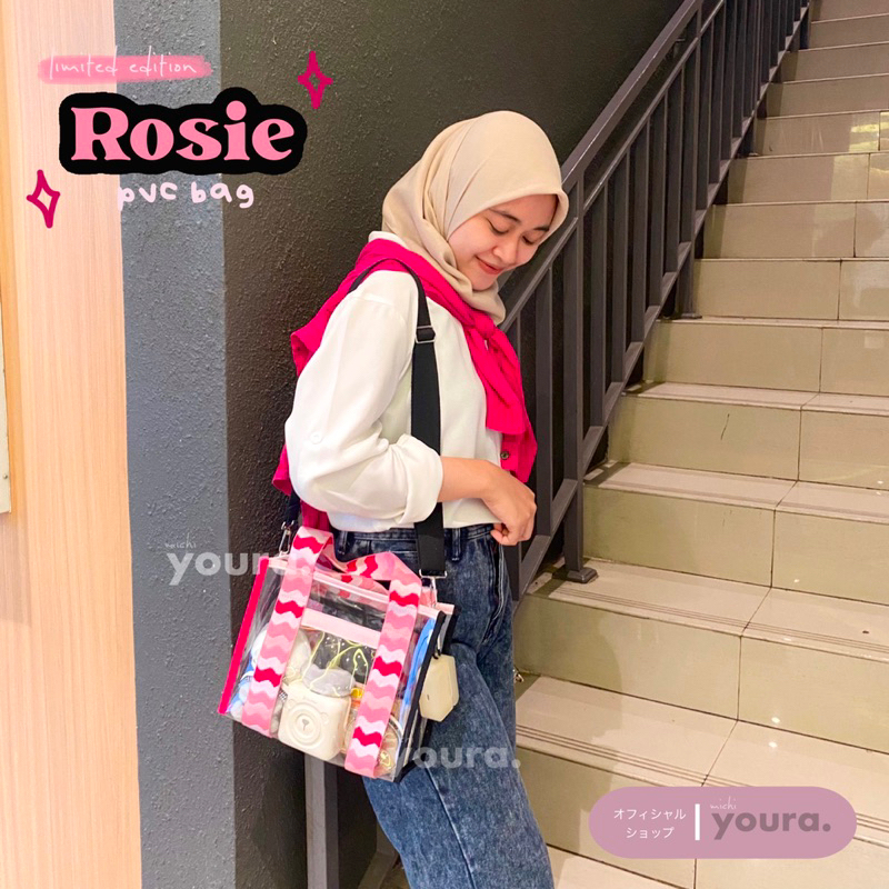 Rosie PVC Bag (LIMITED EDITION) | PVC Sling Bag | Tas PVC Transparan | Tas Konser Kpop | Korean Bag