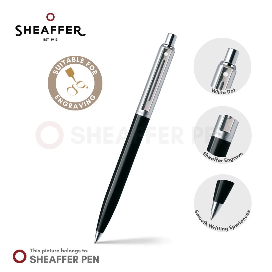 

Sheaffer® Sentinel® Brushed Chrome Cap Black Barrel Ballpoint Pen