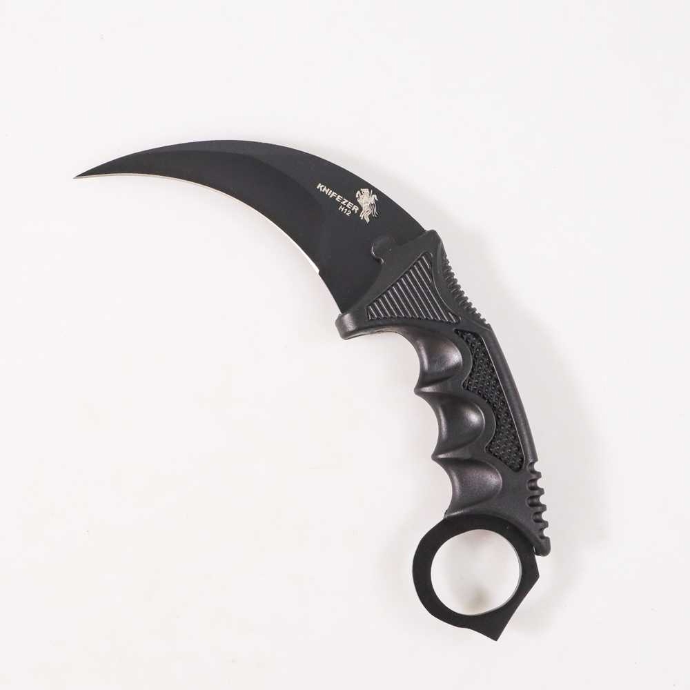Karambit Kerambit Tactical Hitam Polos Stainless Anti Karat + Sarung / Kerambit