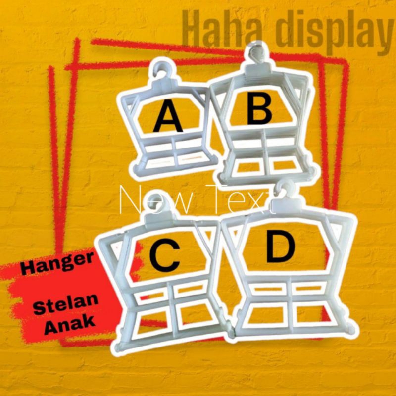 hanger baju setelan anak (perlusin)