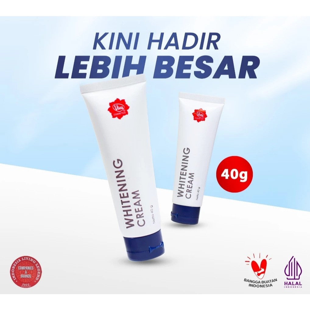 Viva Whitening Cream 15gr - 40gr krim - cream viva - cream viva whitening - viva cream whitening - w
