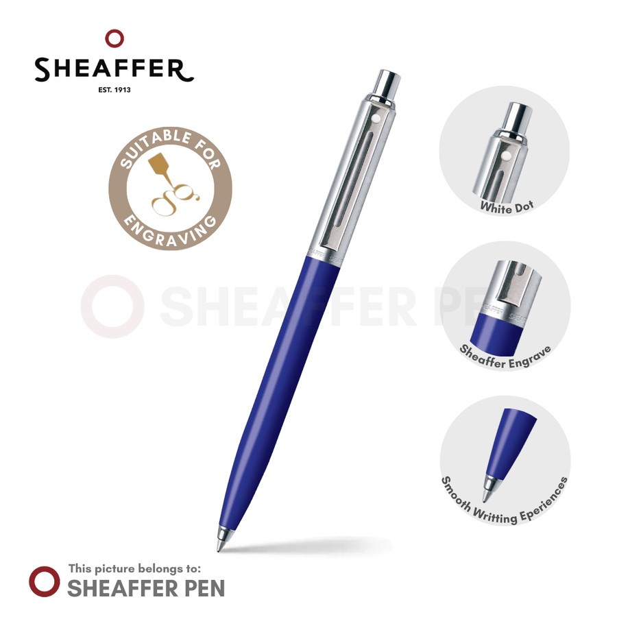 

Sheaffer Sentinel Brushed Chrome Cap Ultramarine Blue Ballpoint