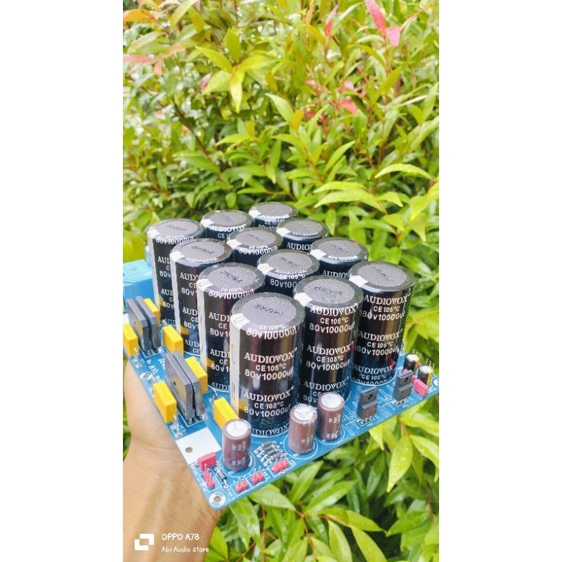 Kit psu power amplifier clas H Doble CT 12 elko Audiovox 80volt 10000 mikro lengkap softar tinggal p