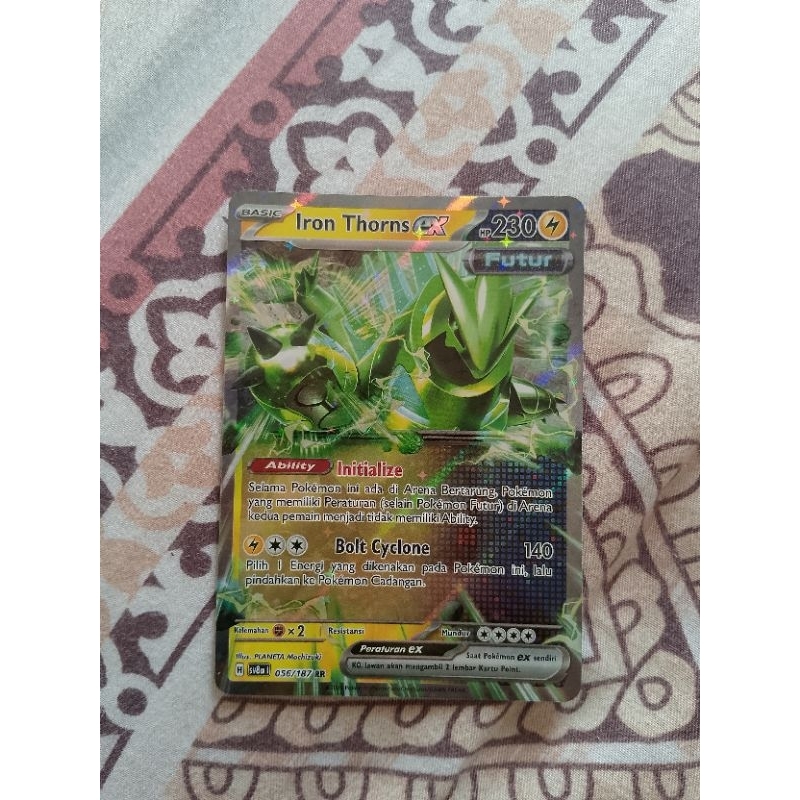 kartu pokemon tcg indonesia iron thorns ex 056/187 rr