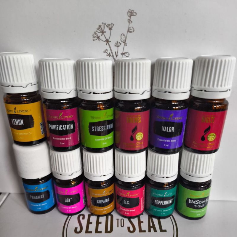 YL 5ml peppermint oil young living,lemon oil young living,lavender oil young living,thieves oil youn