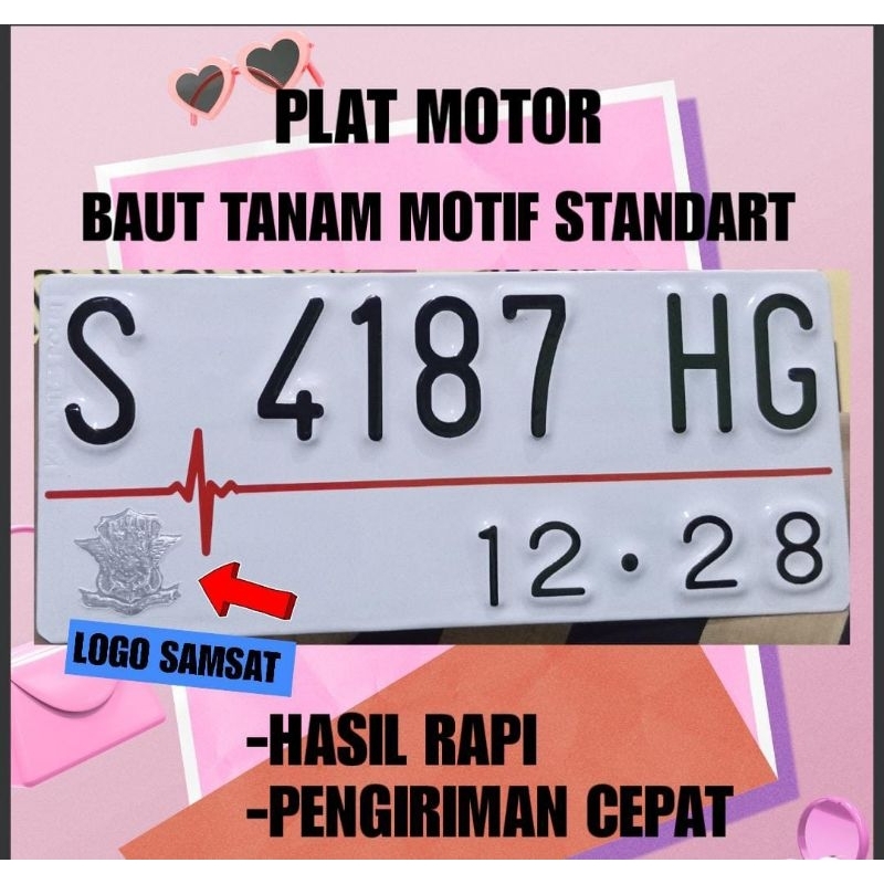 PLAT NOMOR MOTOR BAUT TANAM