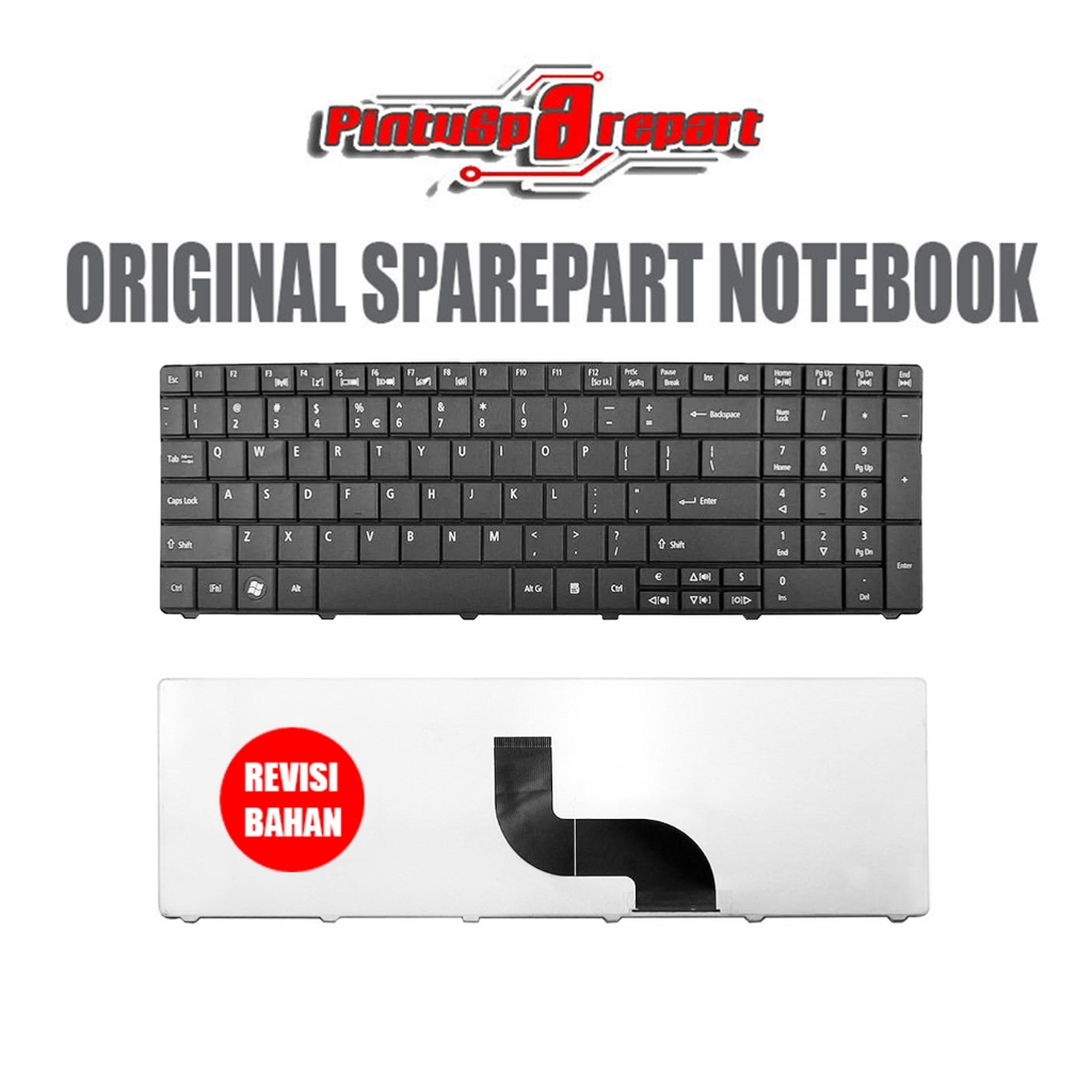 (GENUINE HITAM/BLACK) ORIGINAL KEYBOARD LAPTOP ACER E1-531 E1-571 5742 5810T 5750G 5750Z 5742Z E1-57