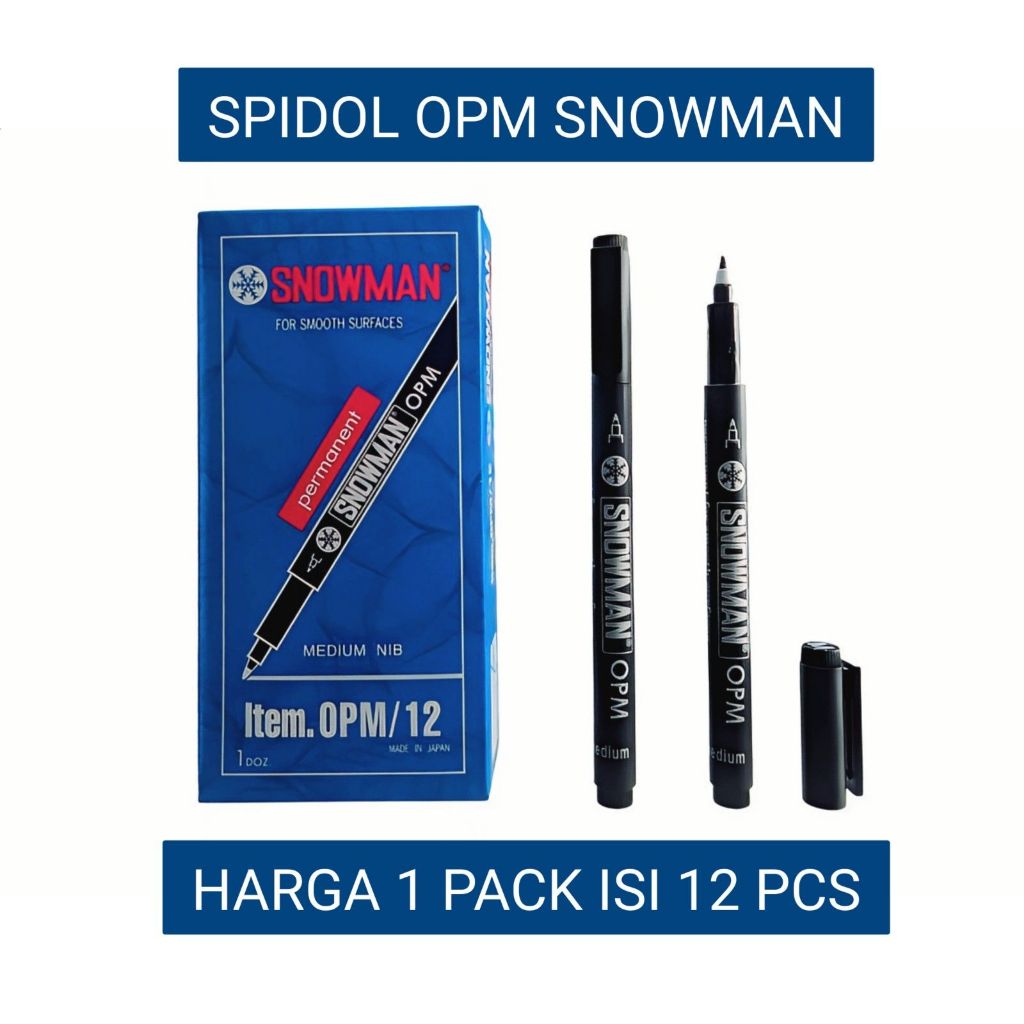 

SPIDOL OHP / OPM SNOWMAN HARGA SATU PACK