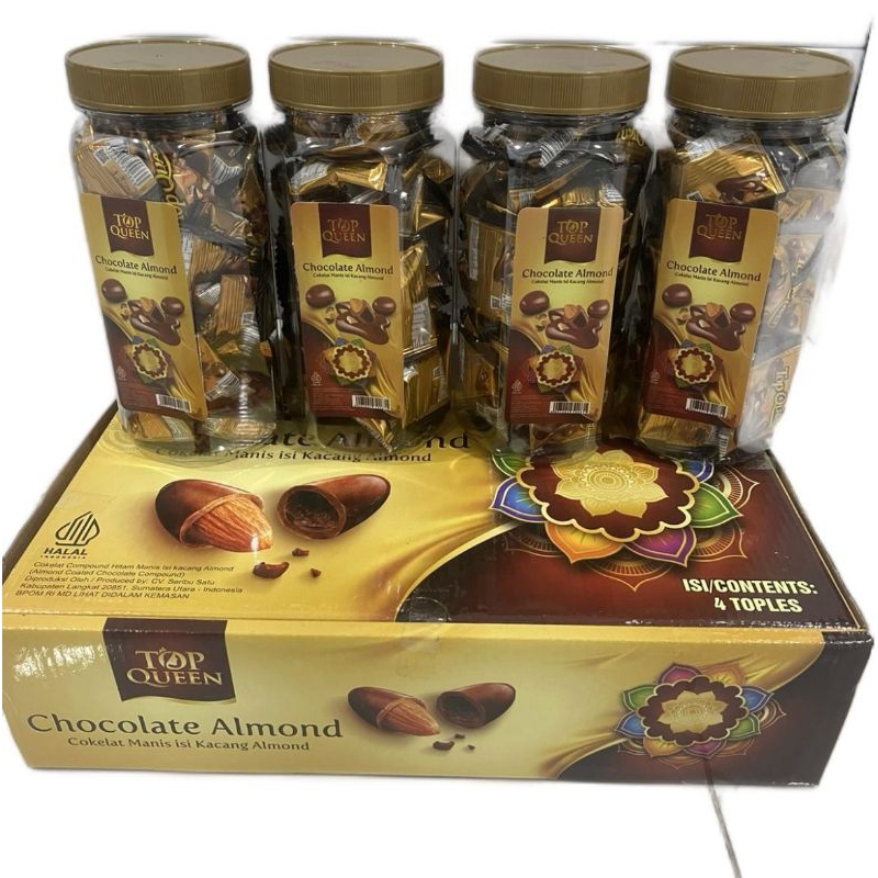 

( Isi 4 toples / kotak ) TOP QUEEN CHOCOLATE ALMOND