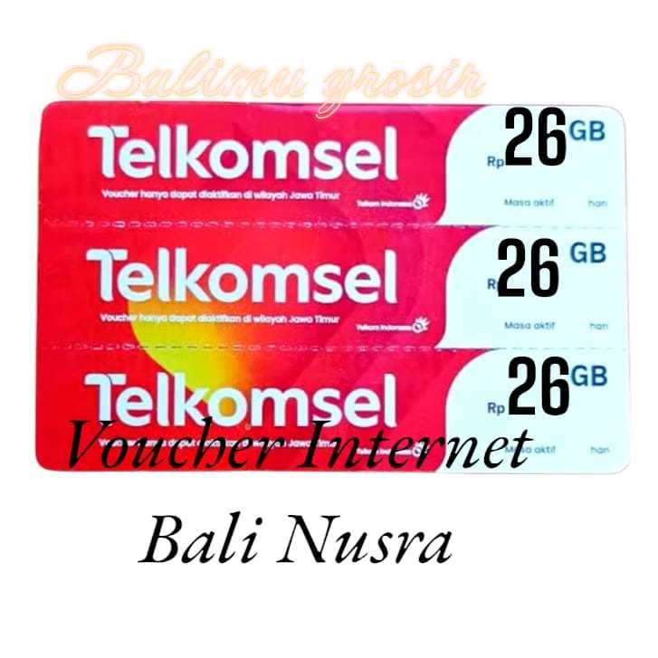 Telkomsel Voucher Kuota Internet Telkomsel full 24 jam 30Hari
