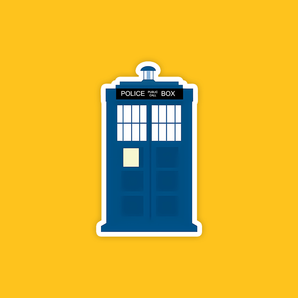 

Police Box Dr Who - Vinyl Sticker Waterproof