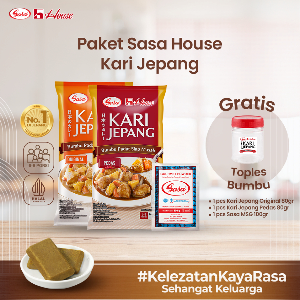 

Paket SASA HOUSE KARI JEPANG Free Topless Bumbu 200ml