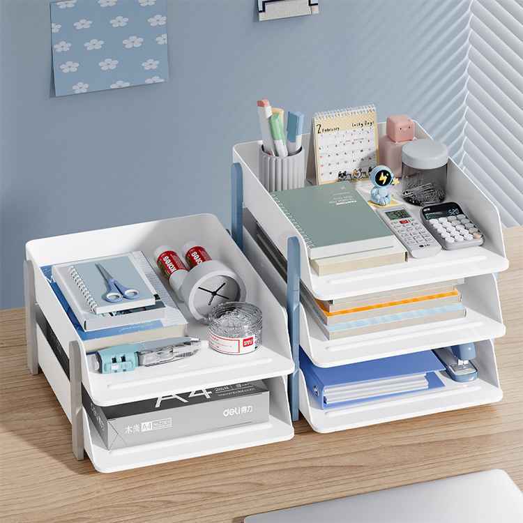 

Triple W Rak Tingkat Organizer Dokumen Meja Multi Layer Desk Document Organizer Kertas A4 Premium