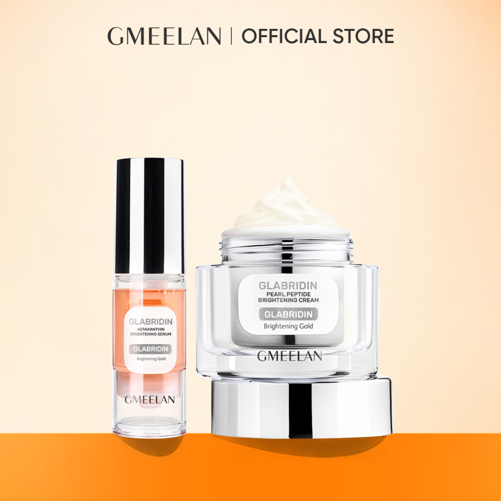 Gmeelan SET Glabridin Pearl Peptide Brightening Cream 30g + Glabridin Astaxanthin Brightening Serum 