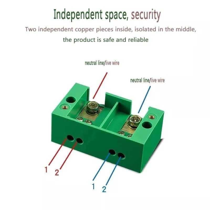 Terminal Junction Box 2 In 8/12 Out Box Kabel Listrik Terminal Box Terminal Panel Listrik