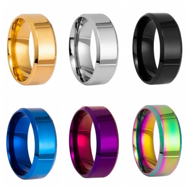 CINCIN TITANIUM / CINCIN COWOK CEWEK / CINCIN PASANGAN TITANIUM / CINCIN TITANIUM KOTAK POLOS