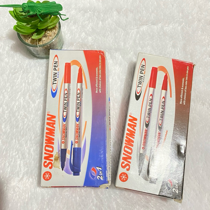

Spidol Twin Pen Snowman Dua Warna 1 lusin(12pcs)