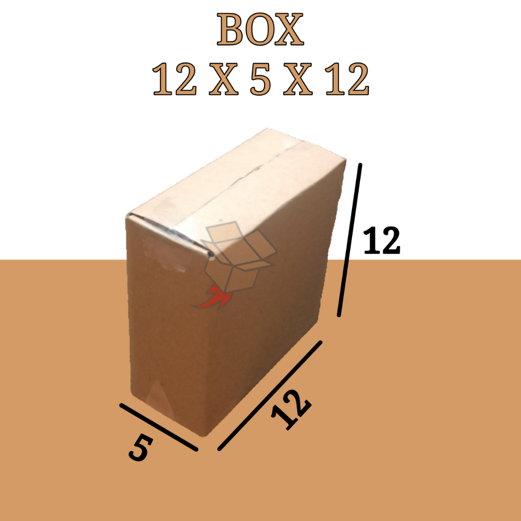 

Kardus Polos Karton Box Coklat DieCut 12 x 5 x 12