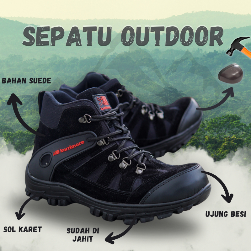 Sepatu Gunung Pria Karrimor Tracking Outdoor / Sepatu safety Karimor Summit Hiking MURAH/CAT SOPI