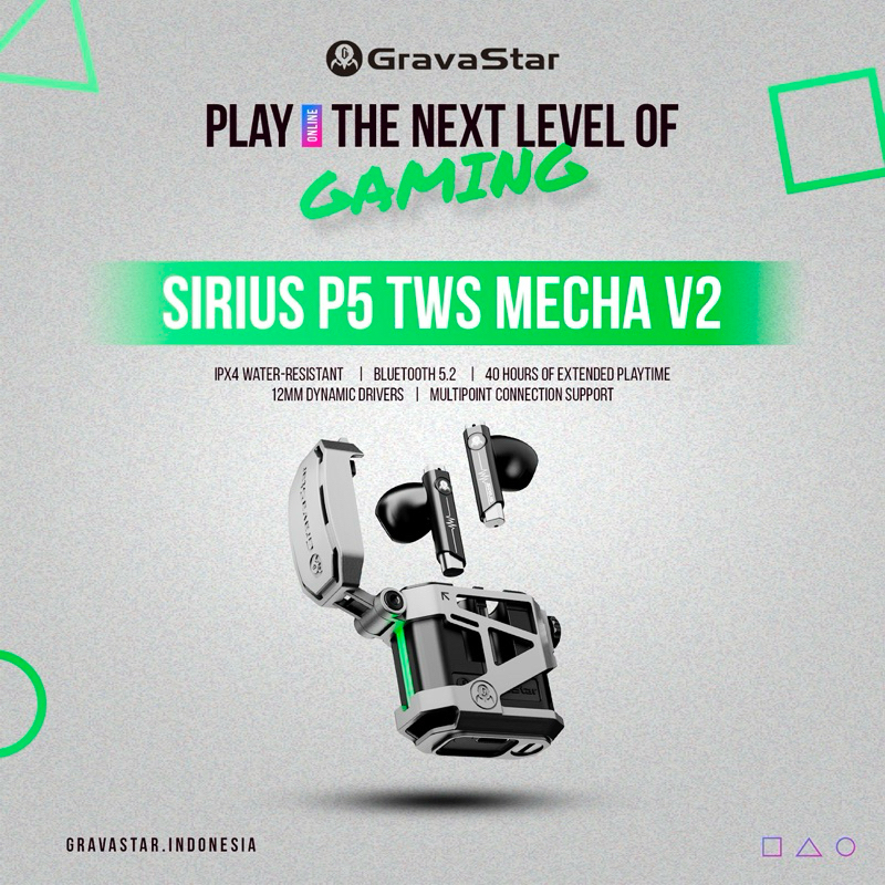 GravaStar Sirius P5 TWS Earbuds Defense Armour V2 (Space Grey)