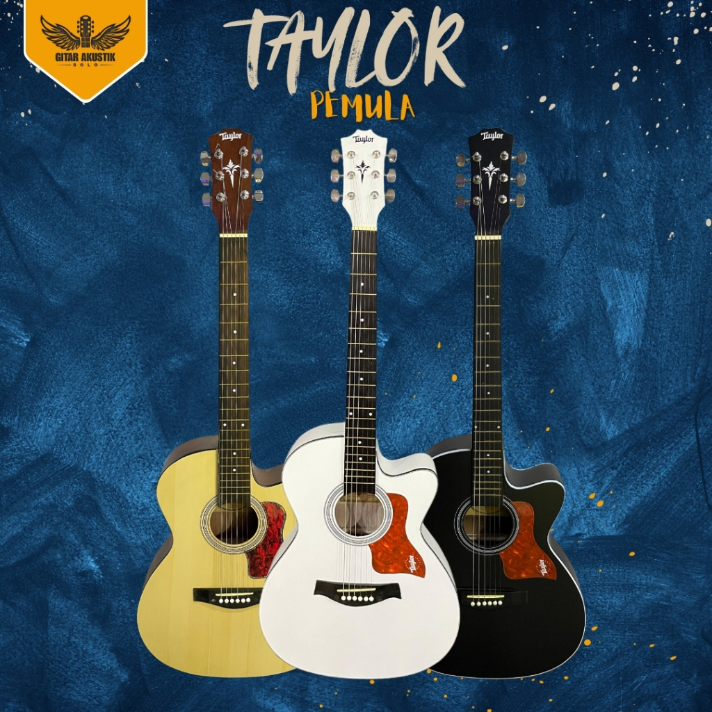 Gitar Akustik Taylor Custom Tanam Besi / Gitar Taylor Pemula