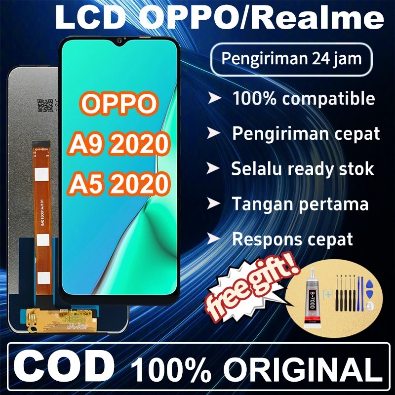 LCD OPPO A5 2020/A9 2020 Original 100 Fullset Asli Ori Touchscreen Compatible For Glass Touch Screen