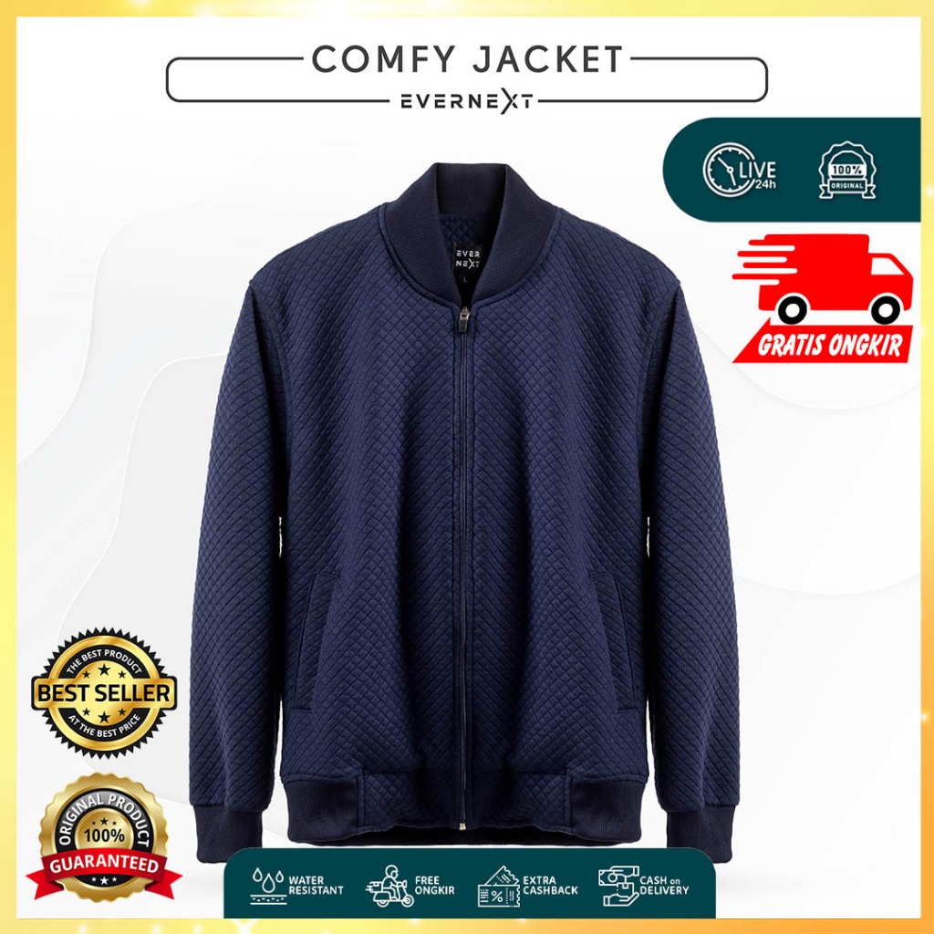 JAKET COMFY - EVERNEXT | Jaket Basic Polos Kasual Jaket Acara Formal Material Teteron Cotton