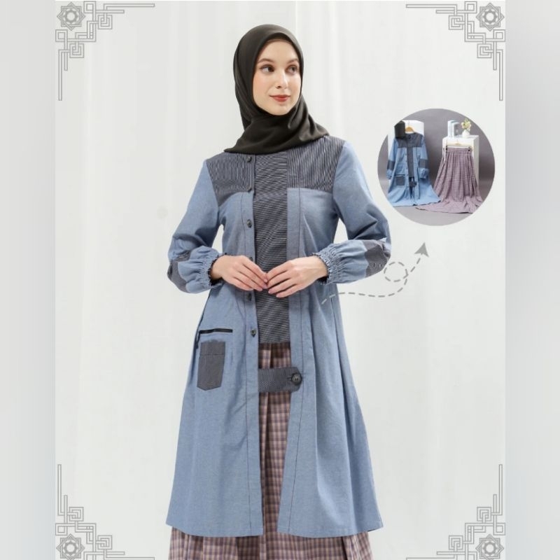 SET ROK & TUNIK AINAYA BY SIMPLY LAISA SIZE M