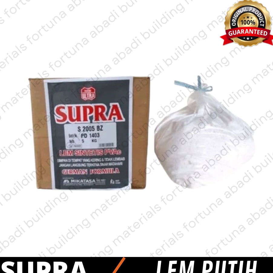 Hemat Lem PVAc Putih Supra Berat 5KG Lem Putih