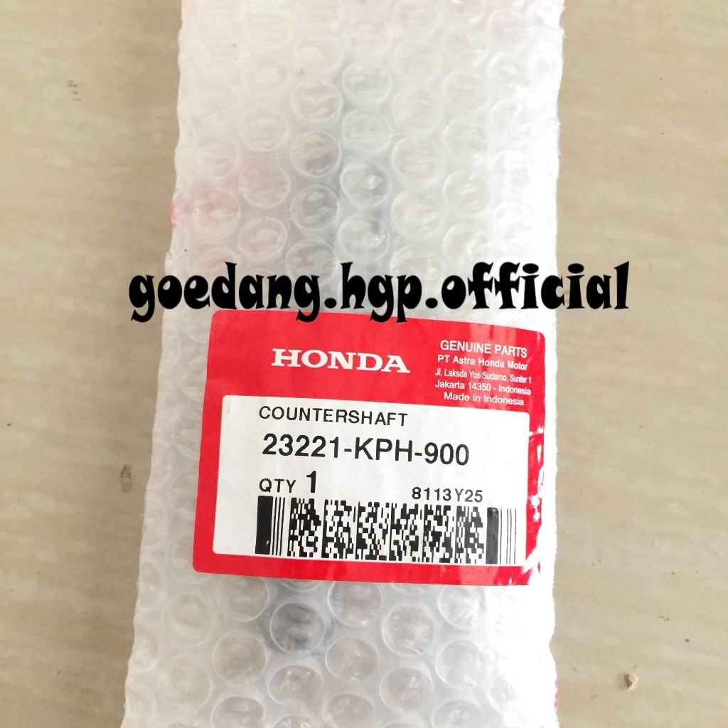 Countershaft As Gear Depan Karisma & Supra X 125 ORIGINAL AHM 23221KPH900