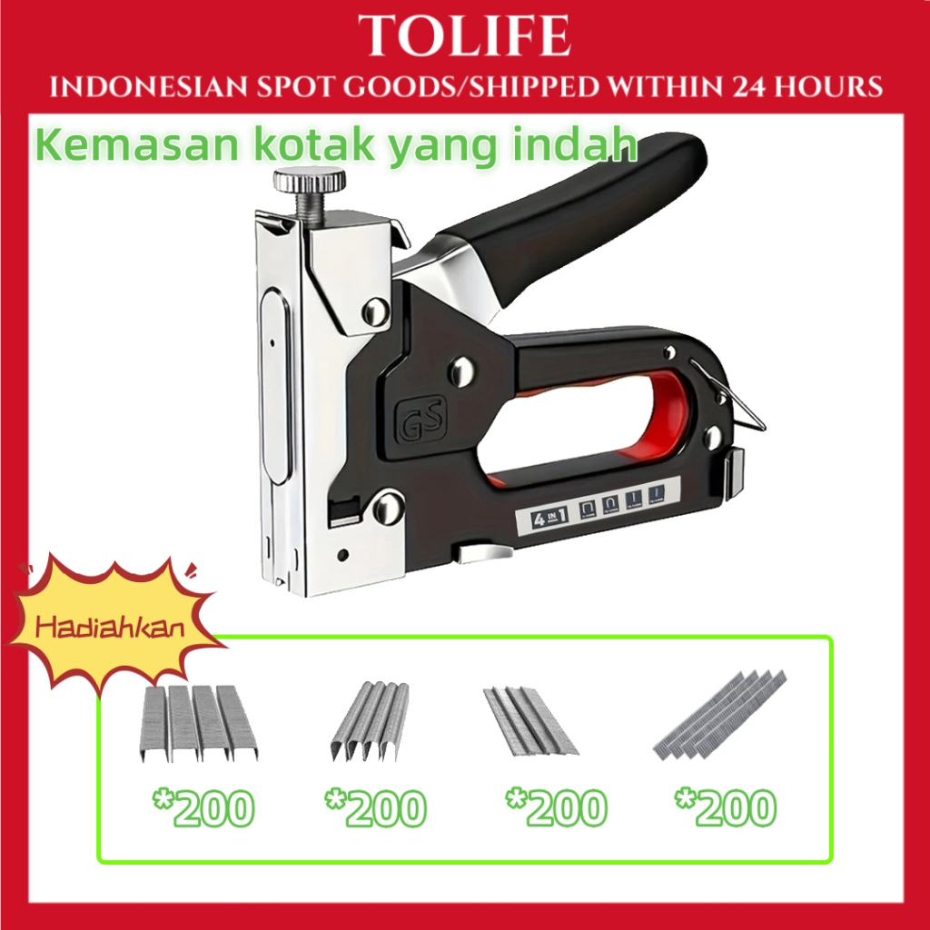 

(In Stock) Gratis 400 Paku 4 In 1 Pistol Kuku Pistol Stapler Konstruksi Konstruksi Furnitur Diy Pelapis Pelapis Pistol Stapler Multifungsi Pistol Stapler Dekorasi Rumah Alat Pertukangan