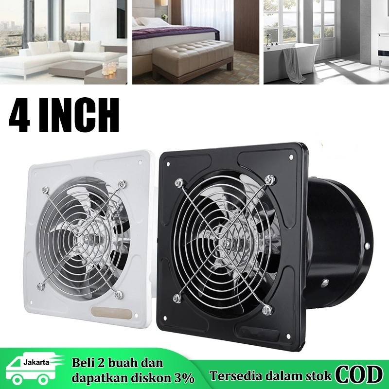 Kipas ventilasi/kipas buang 4 inci/kipas ventilasi kamar mandi/kipas ventilasi dapur ruang tamu kama