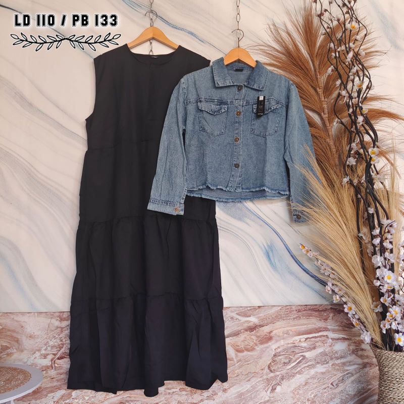 GWEN SET/GAMIS SHAKILA MIX JAKET JEANS