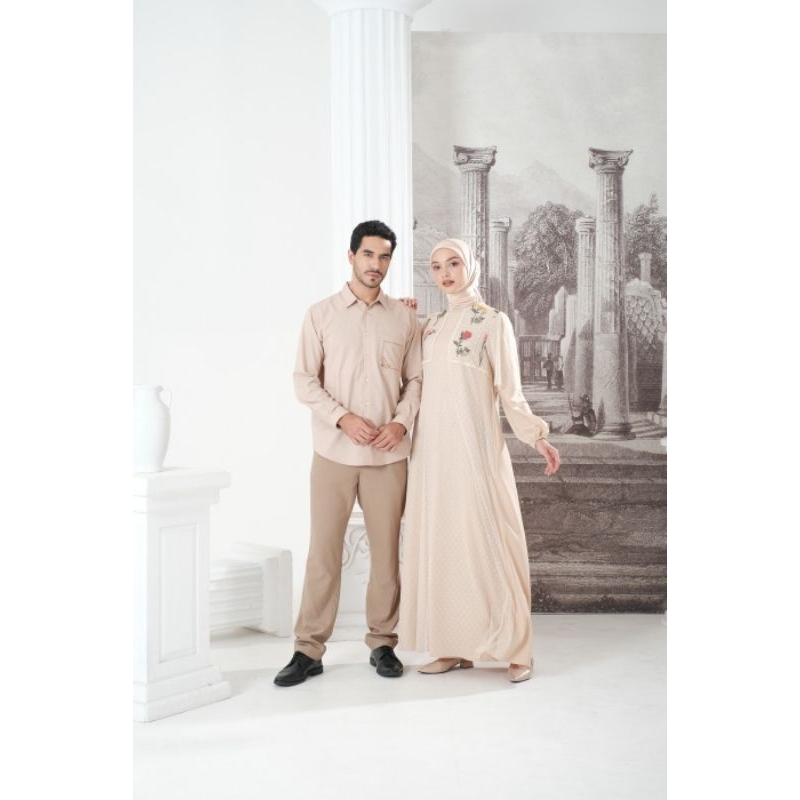 ZOYA Couple 2025 Tutuwuhan Brown - Fashion Muslim Set Couple Pasangan Keluarga Canna Dress/Clay Mens