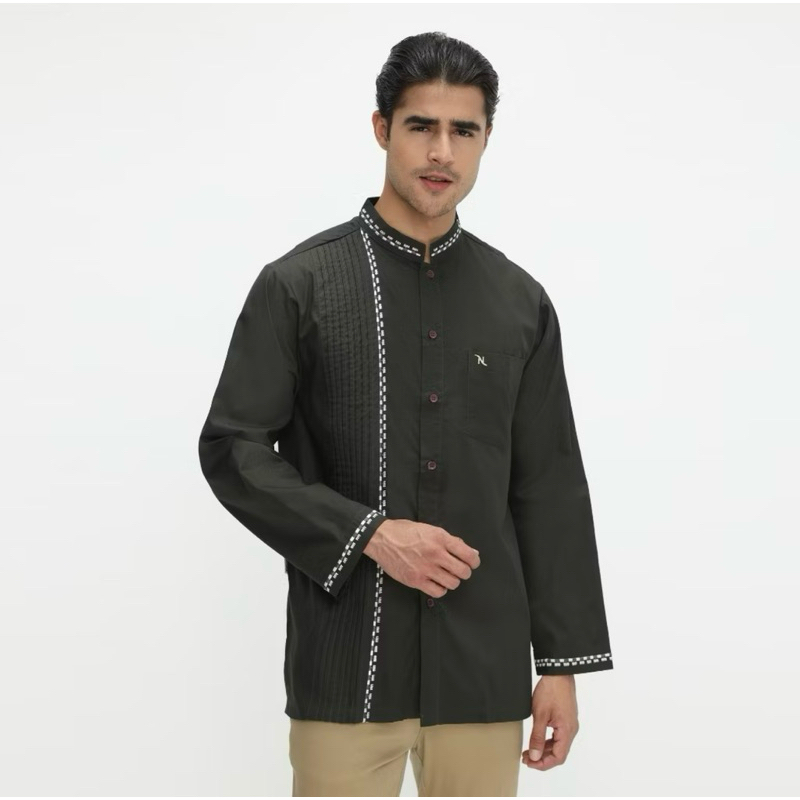 Nizar bordir (NH 13 RE) 2025 baju koko nizar ori motif bordir plisket lengan panjang