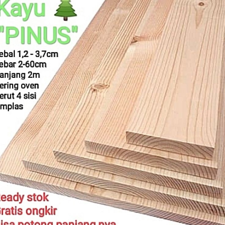 Bonus Papan kayu Pinus Serut 4 sisi lebar 15cm 17cm x Panjang 2m Bukan Jati Belanda bekas Ki