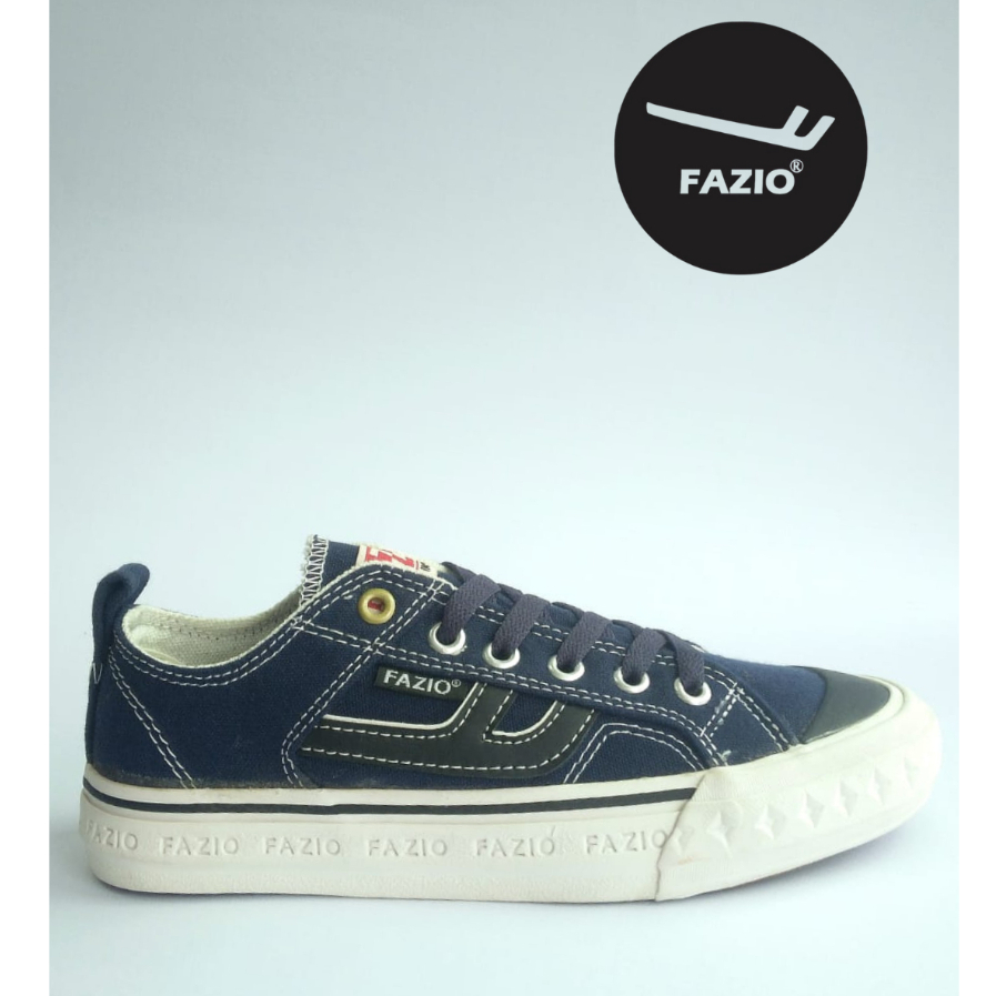 Fazio - Sepatu Unisex Efille Low Navy Sneakers Pria Wanita