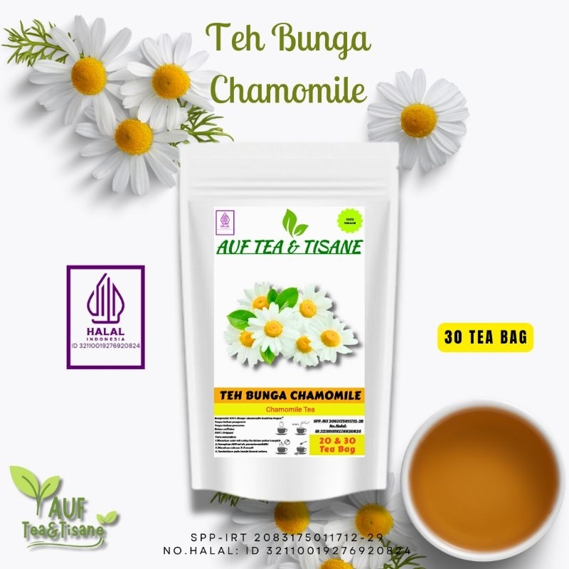 

TEH CHAMOMILE/CHAMOMILE TEA/TEH BUNGA CHAMOMILE,ISI 30 TEA BAG(TEH CELUP)