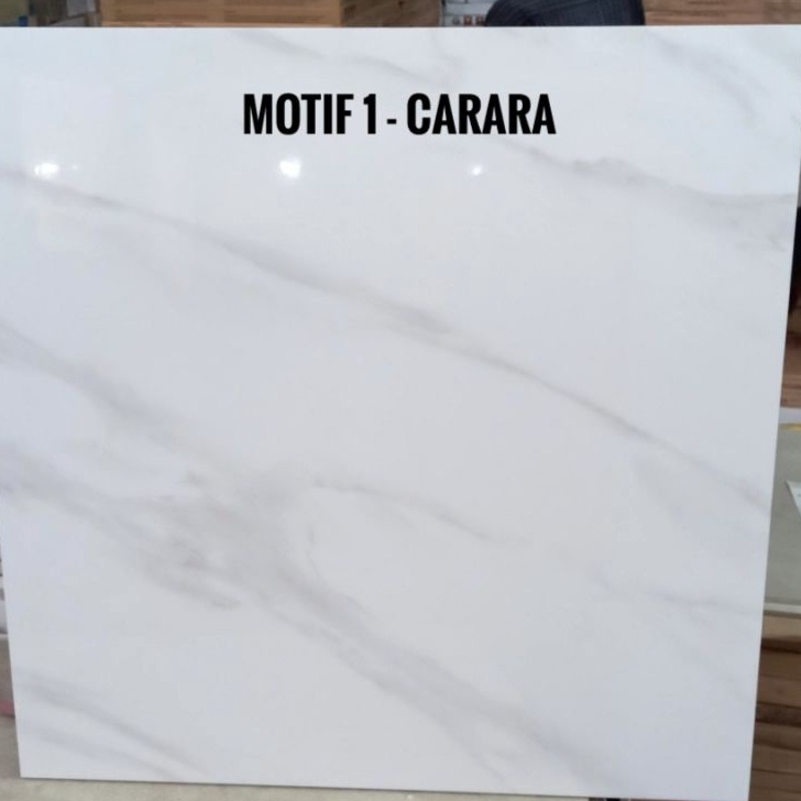 Bonus GRANIT LANTAI 6x6 PUTIH MOTIF MARMER CARARA MARBLE PERDUS  HABITAT