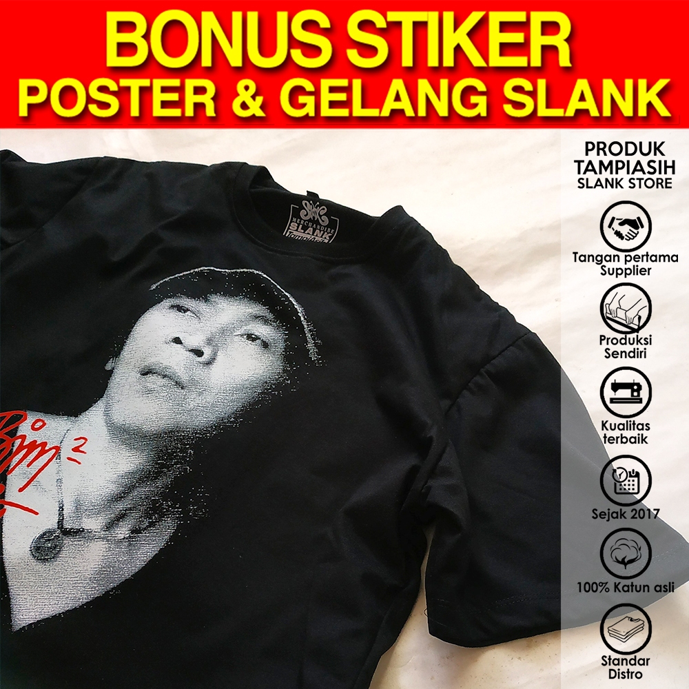 BIMBIM SLANK - HITAM - LENGAN PENDEK - 100% ORIGINAL MADE IN SLANKERS - BAJU KAOS SLANK - TAMPIASIH 