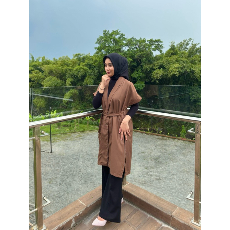 Cardigan Wanita-Cardigan Korean Style - Outer Wanita - Outer Panjang-Cardigan Tanpa Lengan