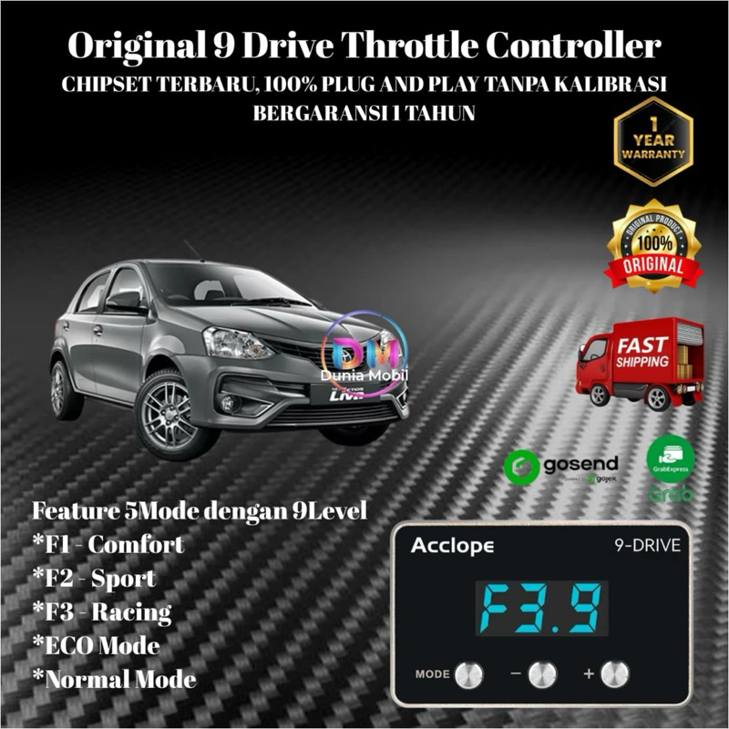 9 Drive Throttle Controller Toyota Etios Piggyback Remap ECU 9DRIVE ORIGINAL