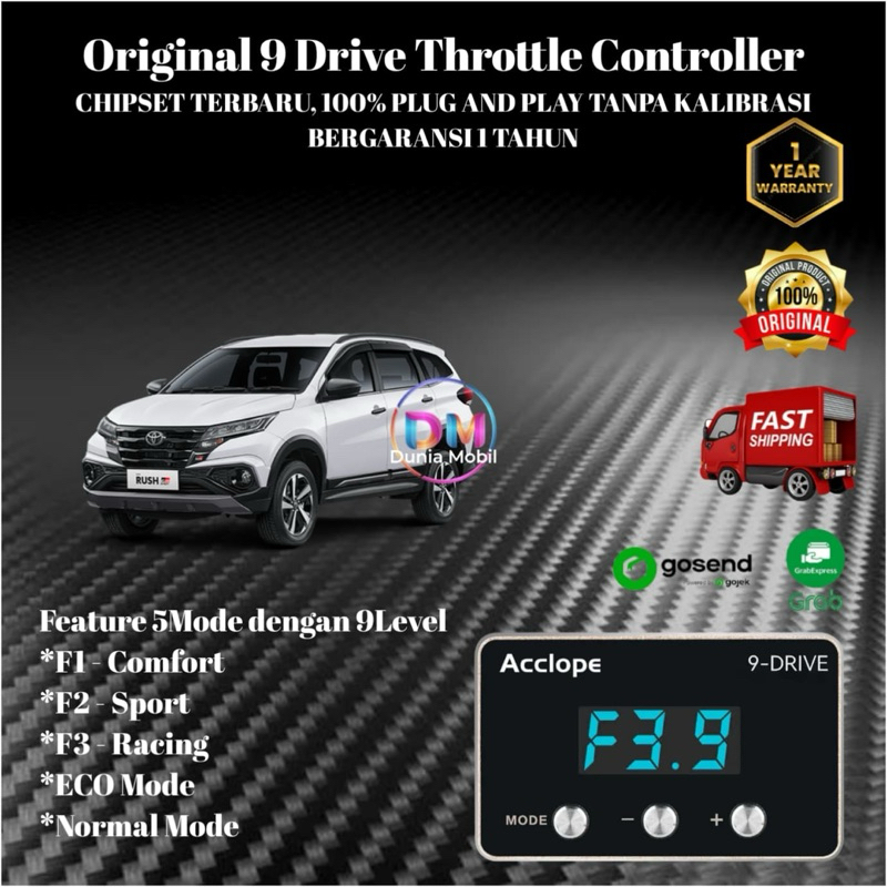9 Drive Throttle Controller Toyota All New Rush Piggyback Remap ECU 9DRIVE ORIGINAL