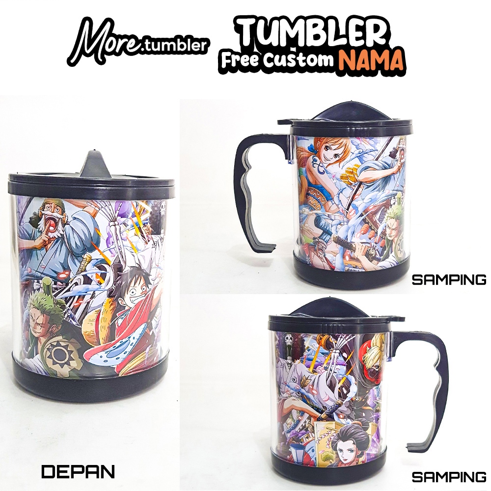 Tumbler MUG ONE PIECE / gelas minum ONE PIECE / LUFFY / ANIME  / Merchandise souvenir kado / type M